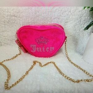 Juicy Couture Pink Heart-Shaped Bag with Gold Chain
